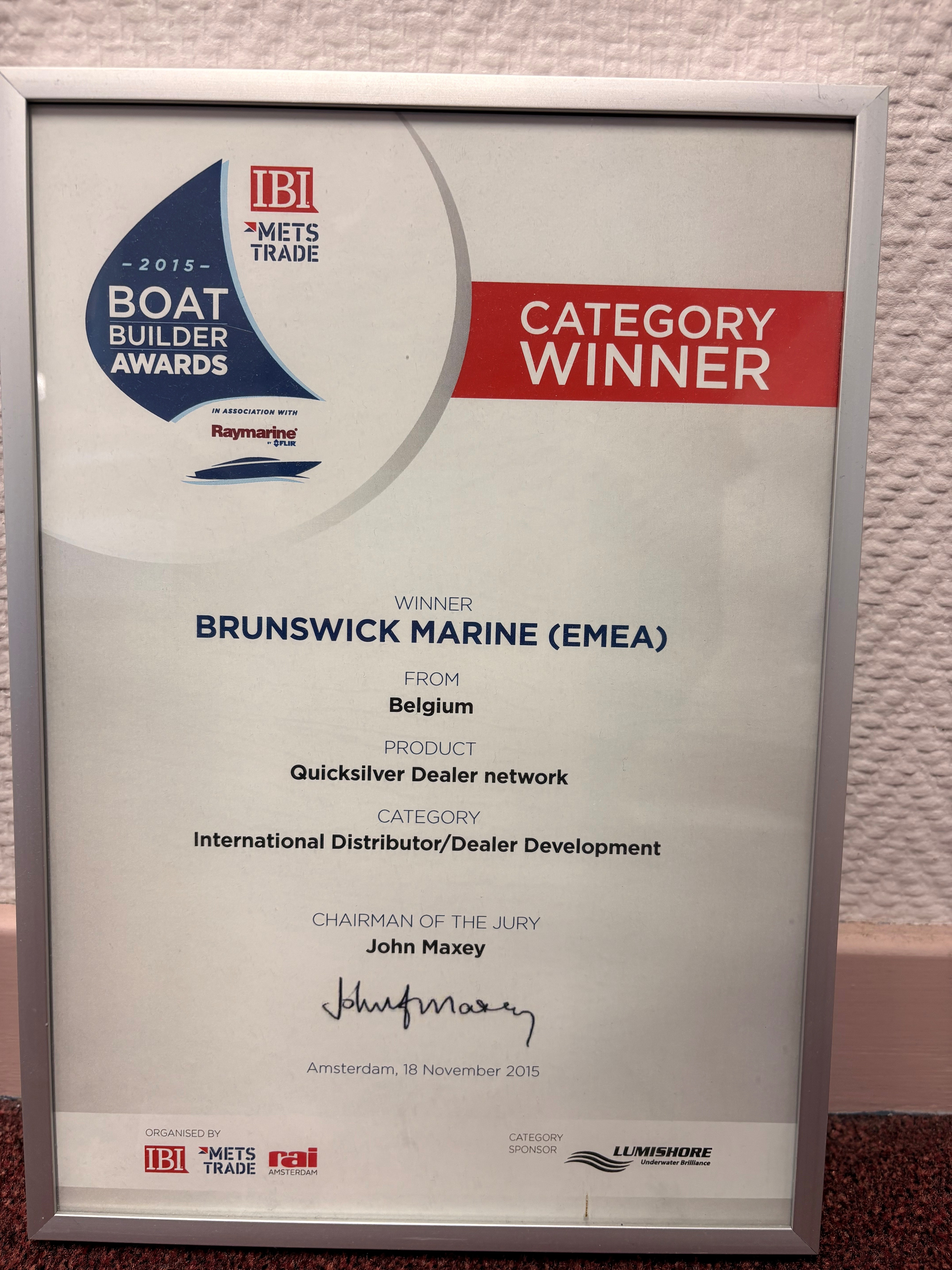 Boat Builder Award Winner 2015 Quicksilver